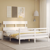 Sengeramme med hodegavl hvit 5FT King Size heltre