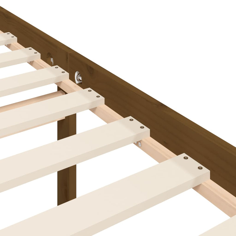 Sengeramme med hodegavl honningbrun 100x200 cm heltre