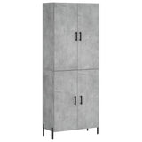 Highboard betong grå 69,5x34x180 cm konstruert tre