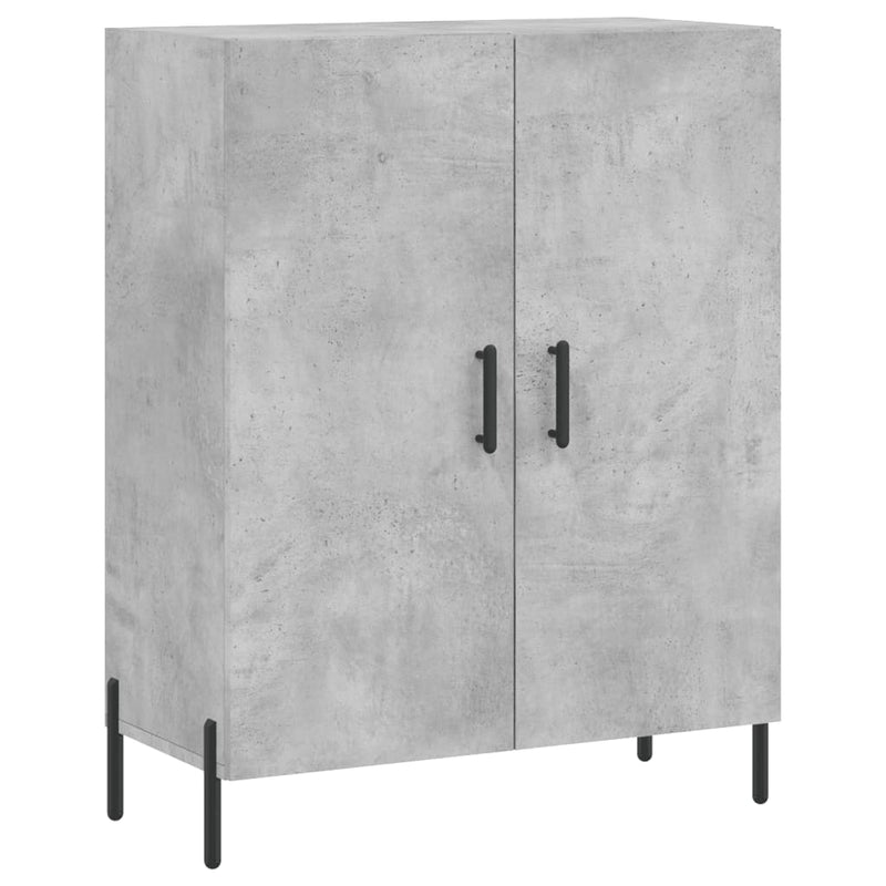 Highboard betong grå 69,5x34x180 cm konstruert tre