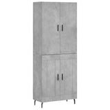 Highboard betong grå 69,5x34x180 cm konstruert tre