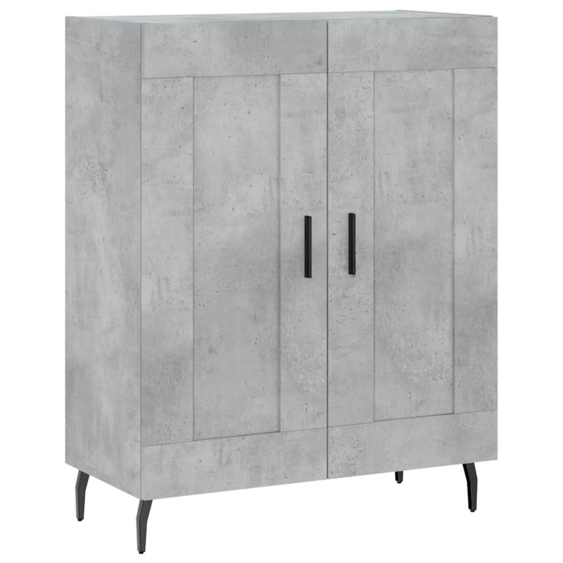 Highboard betong grå 69,5x34x180 cm konstruert tre