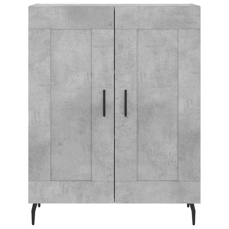 Highboard betong grå 69,5x34x180 cm konstruert tre