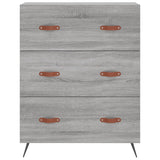 Highboard grå sonoma 69,5x34x180 cm konstruert tre