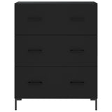 Highboard svart 69,5x34x180 cm konstruert tre