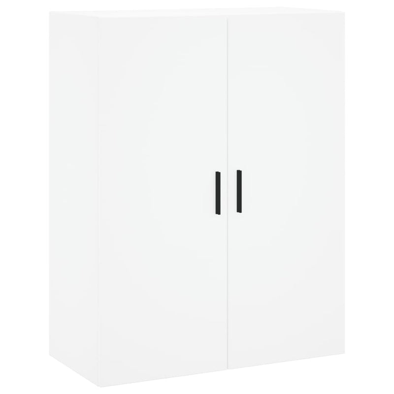 Highboard hvit 69,5x34x180 cm konstruert tre