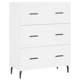 Highboard hvit 69,5x34x180 cm konstruert tre