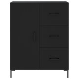 Highboard svart 69,5x34x180 cm konstruert tre