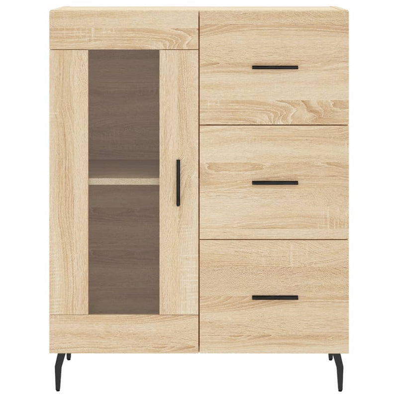 Highboard sonoma eik 69,5x34x180 cm konstruert tre