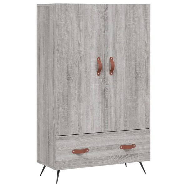 Highboard grå sonoma 69,5x31x115 cm konstruert tre