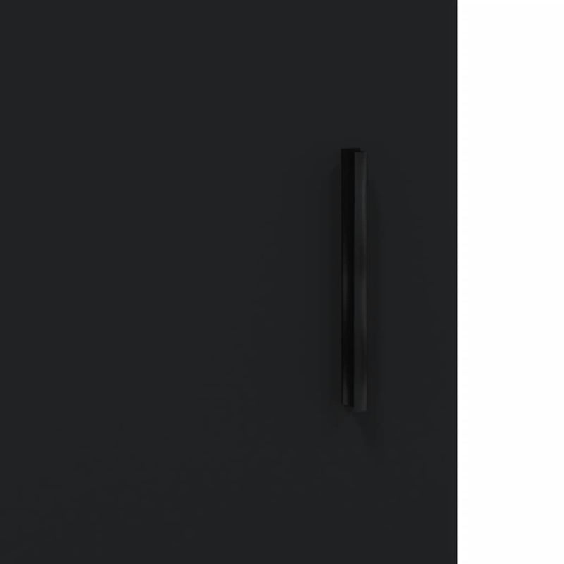 Highboard svart 69,5x31x115 cm konstruert tre