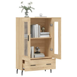 Highboard sonoma eik 69,5x31x115 cm konstruert tre