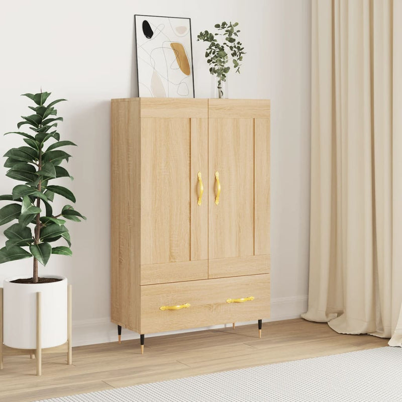 Highboard sonoma eik 69,5x31x115 cm konstruert tre