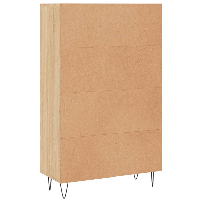 Highboard sonoma eik 69,5x31x115 cm konstruert tre