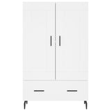 Highboard hvit 69,5x31x115 cm konstruert tre