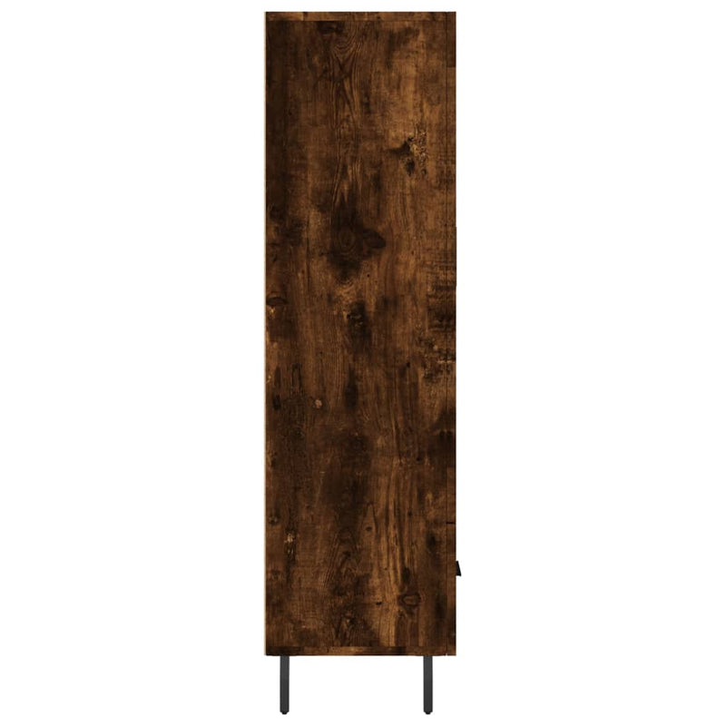 Highboard røkt eik 69,5x31x115 cm konstruert tre