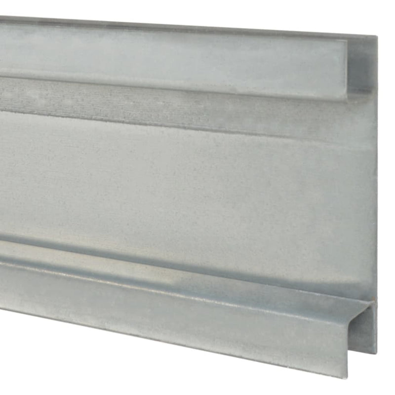 Hagegjerdestolper 30 stk sølv 200 cm galvanisert stål