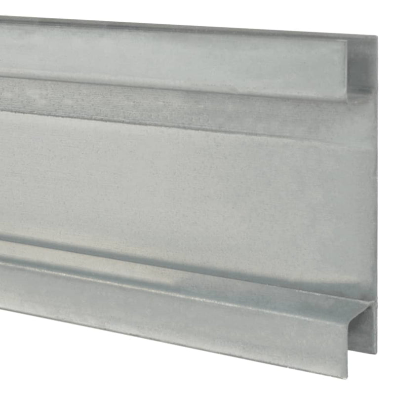 Hagegjerdestolper 40 stk sølv 160 cm galvanisert stål