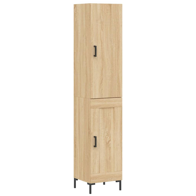 Highboard sonoma eik 34,5x34x180 cm konstruert tre