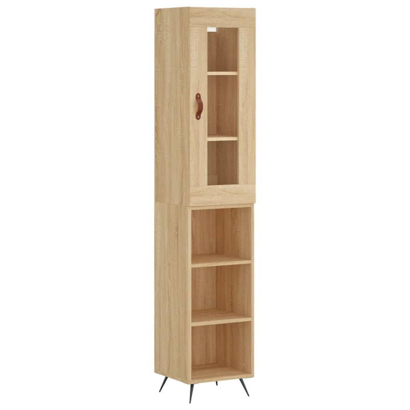 Highboard sonoma eik 34,5x34x180 cm konstruert tre