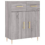 Highboard grå sonoma 69,5x34x180 cm konstruert tre