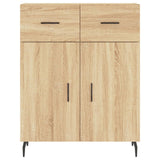 Highboard sonoma eik 69,5x34x180 cm konstruert tre