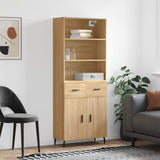 Highboard sonoma eik 69,5x34x180 cm konstruert tre