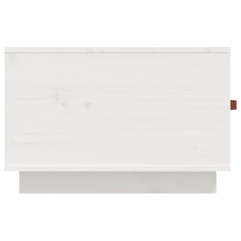 Salongbord hvit 60x53x35 cm heltre furu