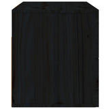 Veggmontert nattbord svart 50x36x40 cm