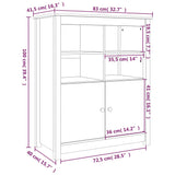 Skjenk 83x41,5x100 cm heltre furu