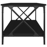 Salongbord svart 100x50x45 cm konstruert tre og jern