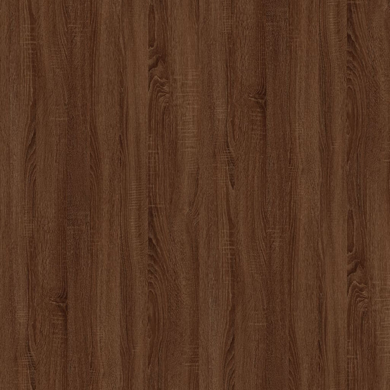 Salongbord brun eik 80x50x45 cm konstruert tre og jern