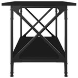 Salongbord svart 80x45x45 cm konstruert tre og jern