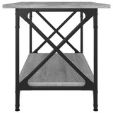 Salongbord grå sonoma 80x45x45 cm konstruert tre og jern