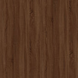 Salongbord brun eik 80x45x45 cm konstruert tre og jern