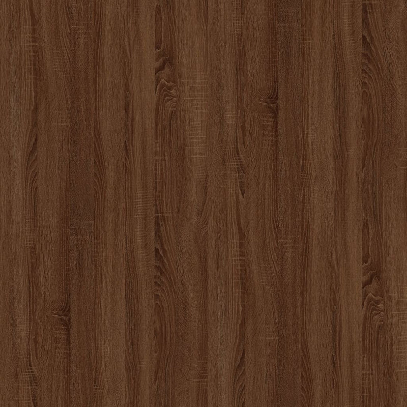 Salongbord brun eik 80x45x45 cm konstruert tre og jern