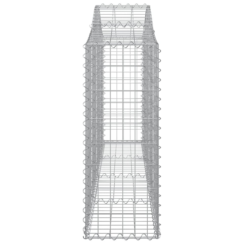 Gabionkurver buede 3 stk 200x30x80/100 cm galvanisert jern