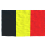 Belgisk flagg og stang 6,23 m aluminium