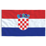 Kroatisk flagg og stang 6,23 m aluminium