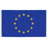 Europeisk flagg og stang 6,23 m aluminium