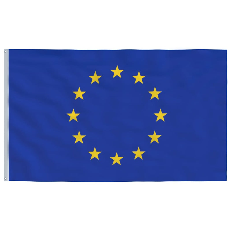 Europeisk flagg og stang 6,23 m aluminium