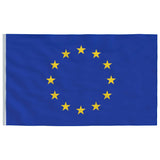 Europeisk flagg og stang 5,55 m aluminium