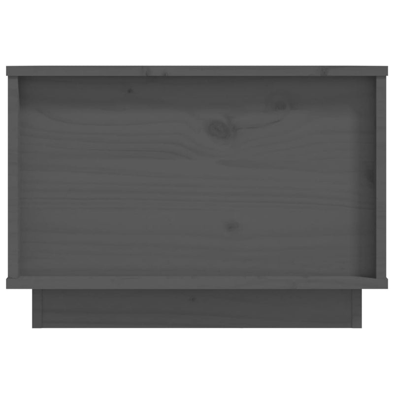 Salongbord grå 40x50x35 cm heltre furu