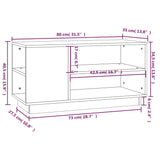 TV-benk 80x35x40,5 cm heltre furu