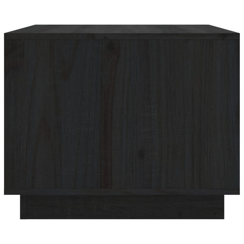Salongbord svart 80x50x40 cm heltre furu