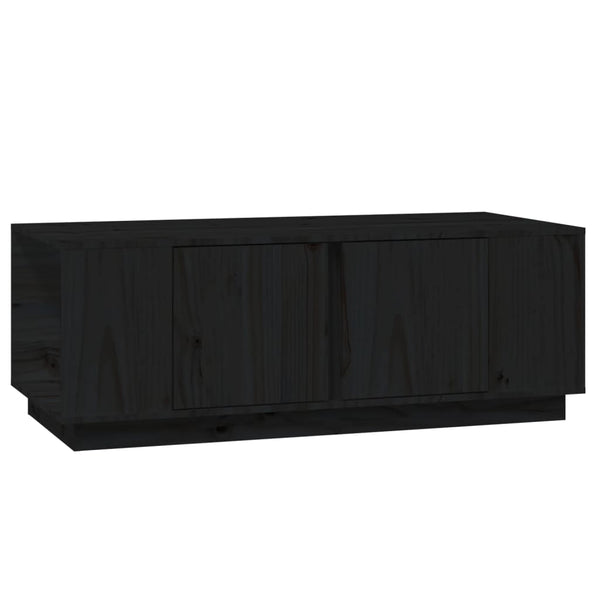 Salongbord svart 110x50x40 cm heltre furu