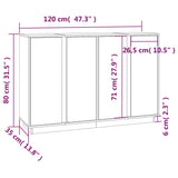 Skjenk 120x35x80 cm heltre furu