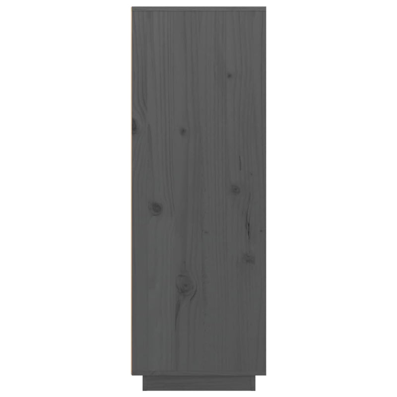 Highboard grå 60x40x116,5 cm heltre furu