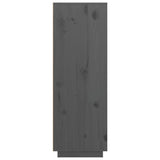 Highboard grå 89x40x116,5 cm heltre furu