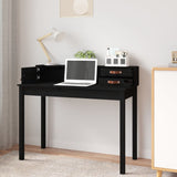 Skrivebord svart 110x50x93 cm heltre furu